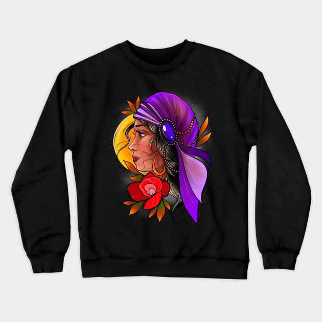 GYPSY LIFE Crewneck Sweatshirt by churchtattoo